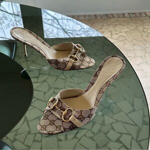 Gucci Horsebit Mules Heels With Box